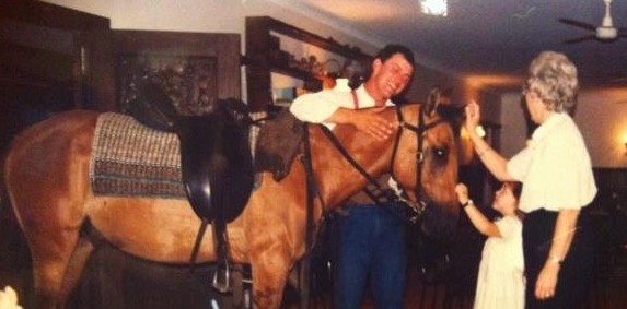 Guy McLean and his horse Nugget meeting their fans in the Restaurant